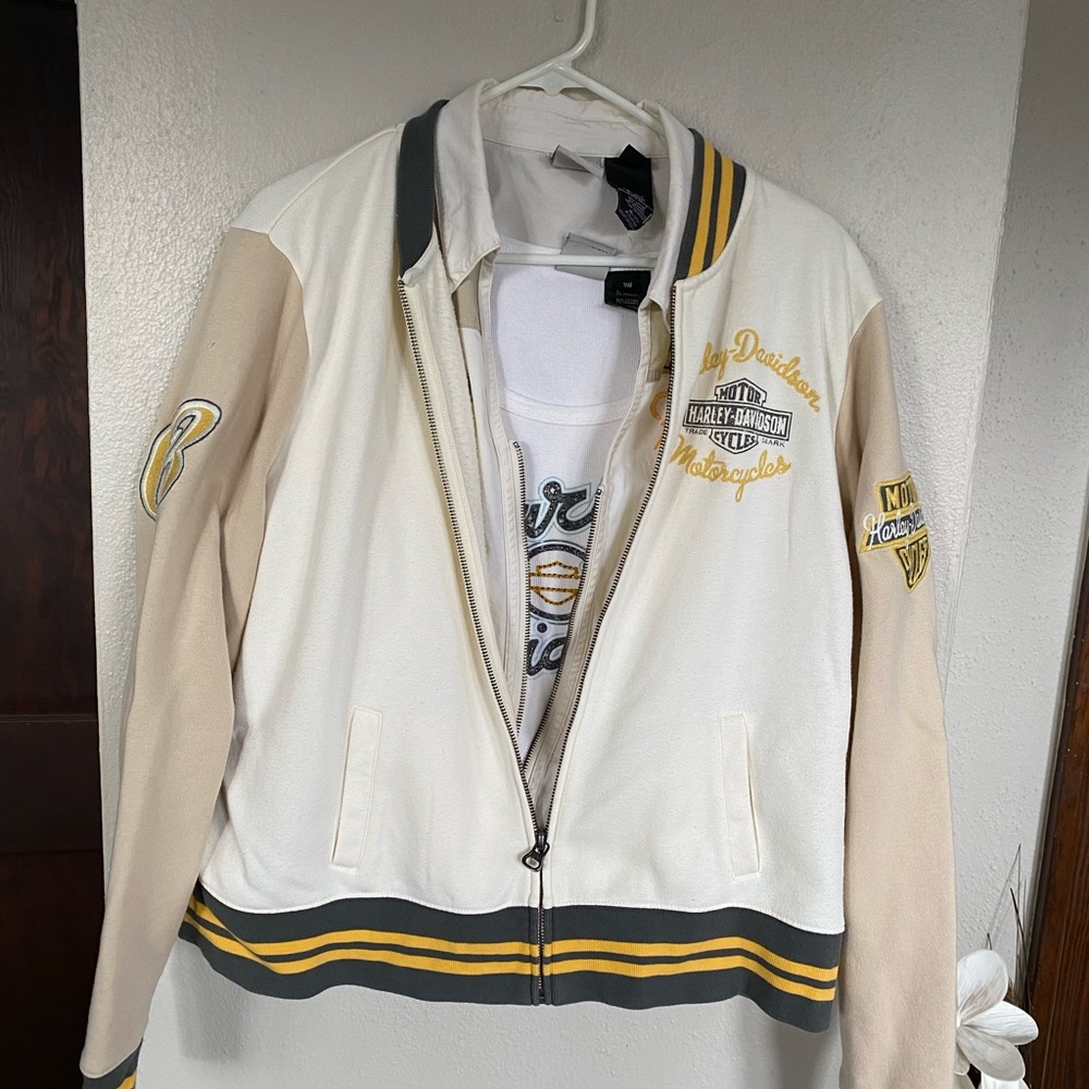 3pc Harley Davidson plus size tank top, garage shirt, and jacket